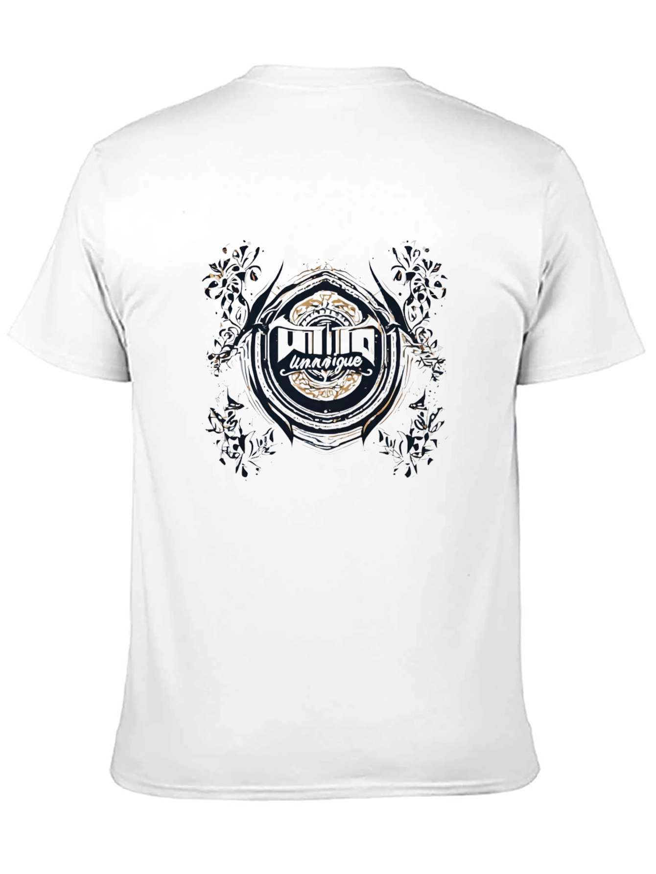 Abstract Face Graphic Tee - Stylish Black Cotton T-Shirt