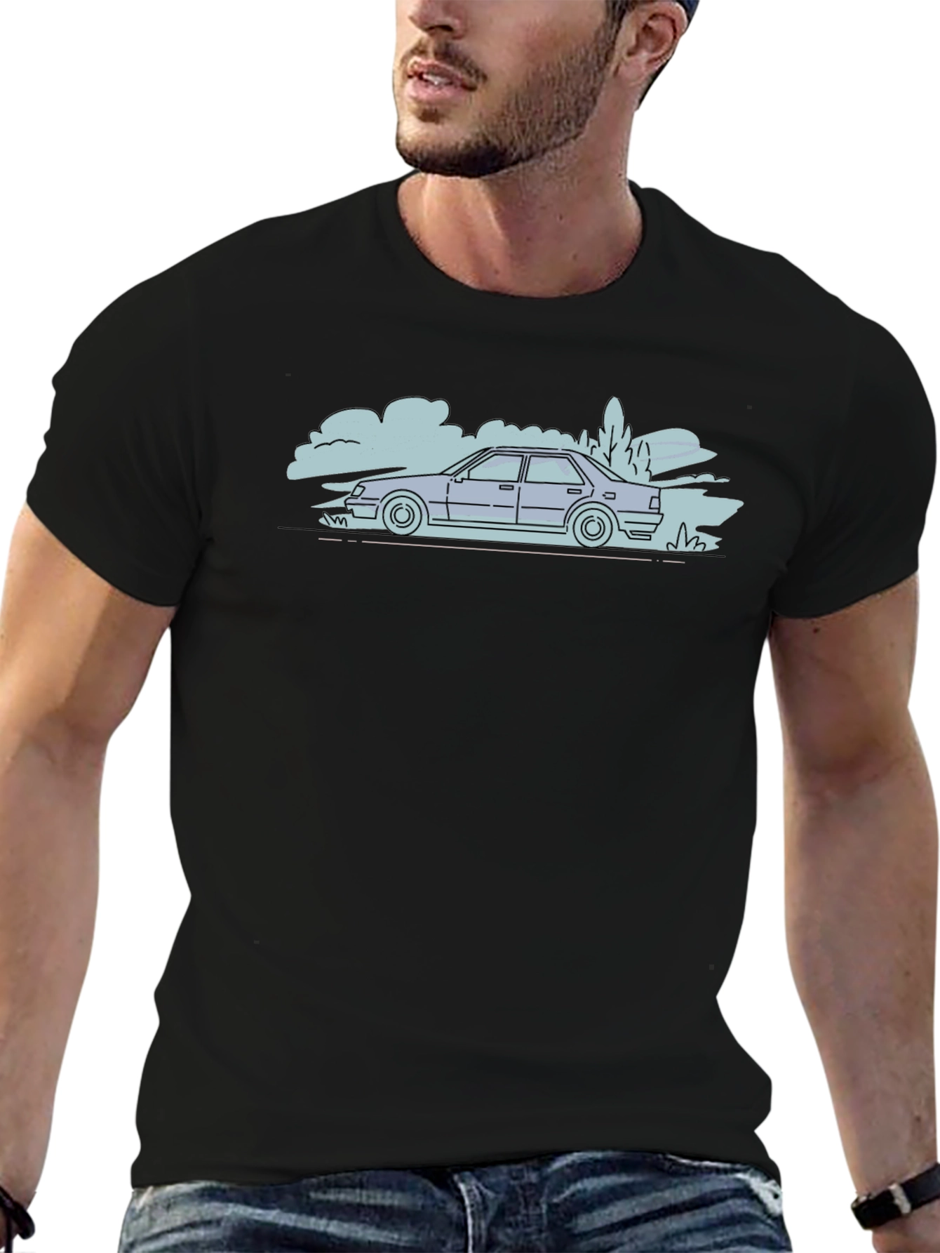 Cool Car Outline T-Shirt