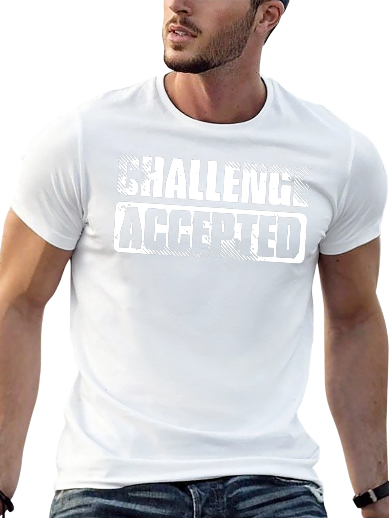 Challenge Accepted Graphic Tee - Black