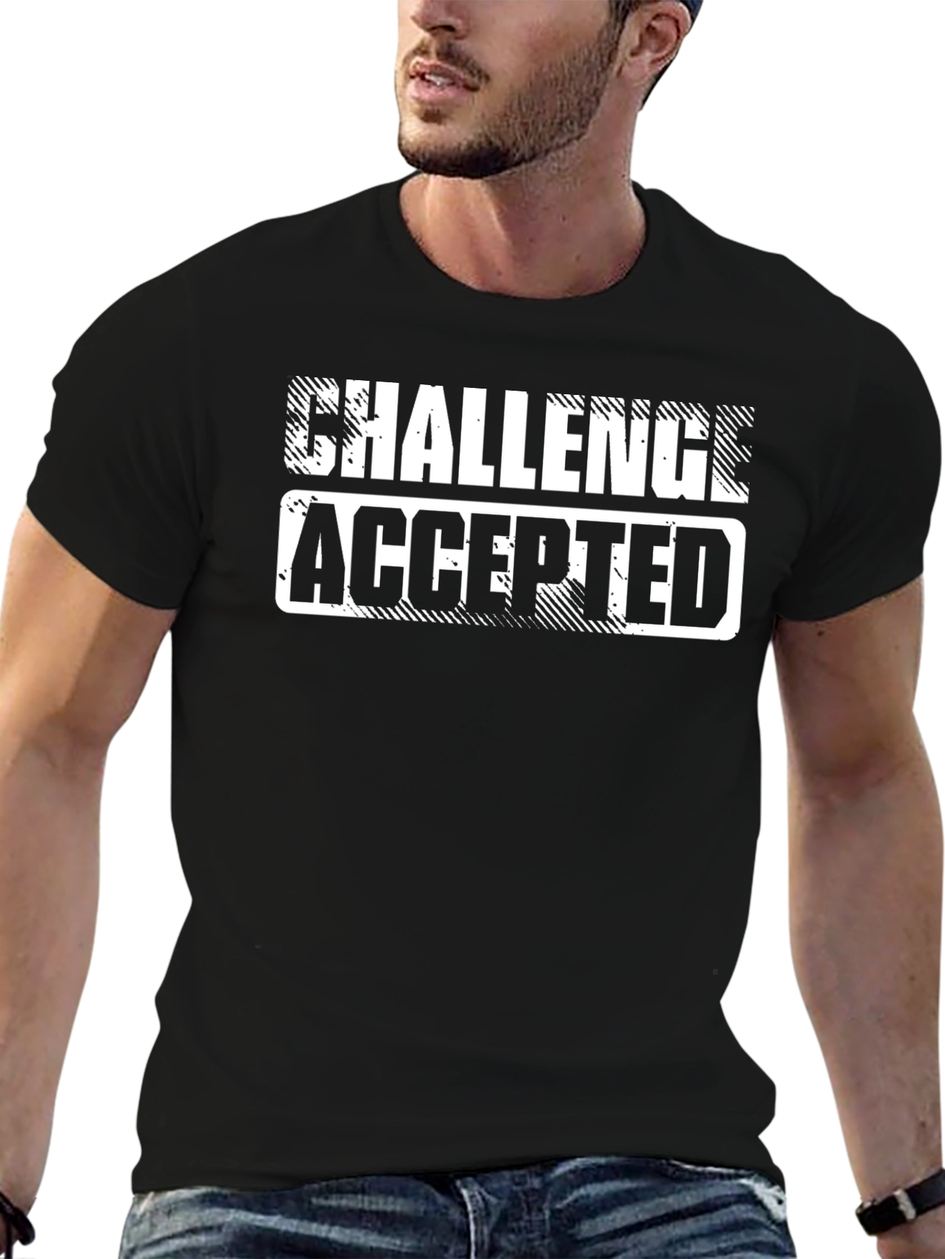 Challenge Accepted Graphic Tee - Black