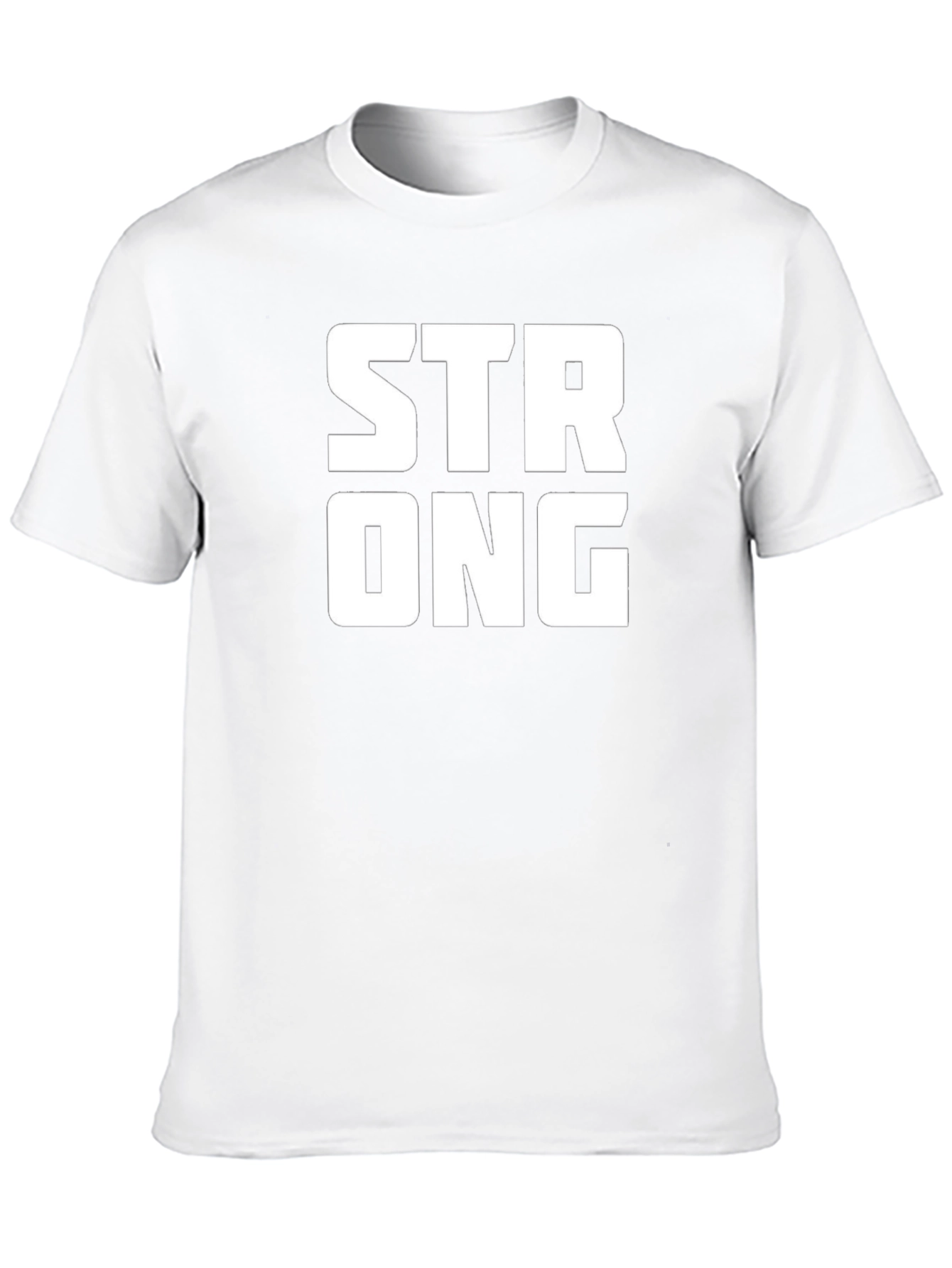 Strong Graphic Print Mens Black T-Shirt