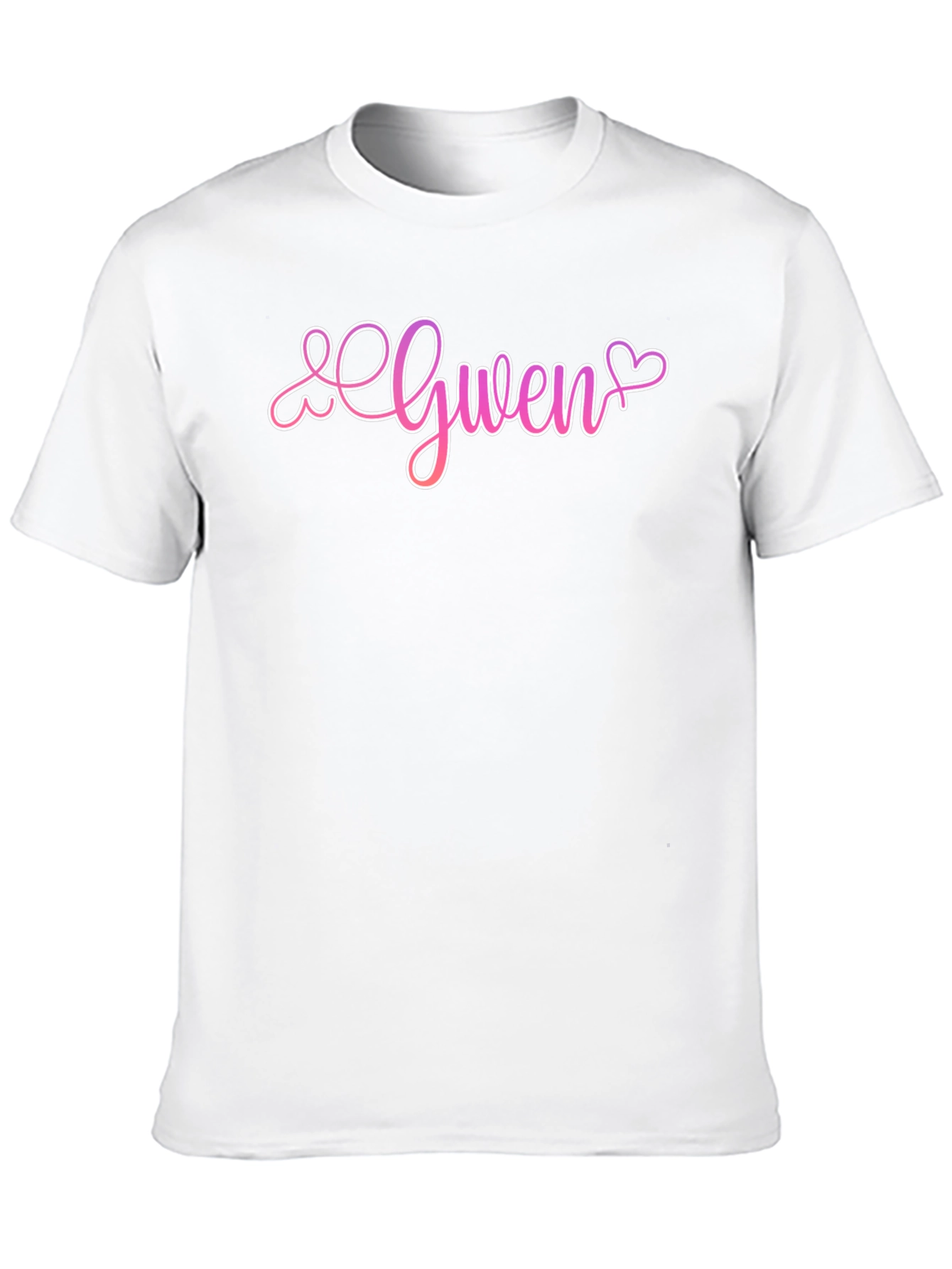 Gwen Heart Script Black T-Shirt