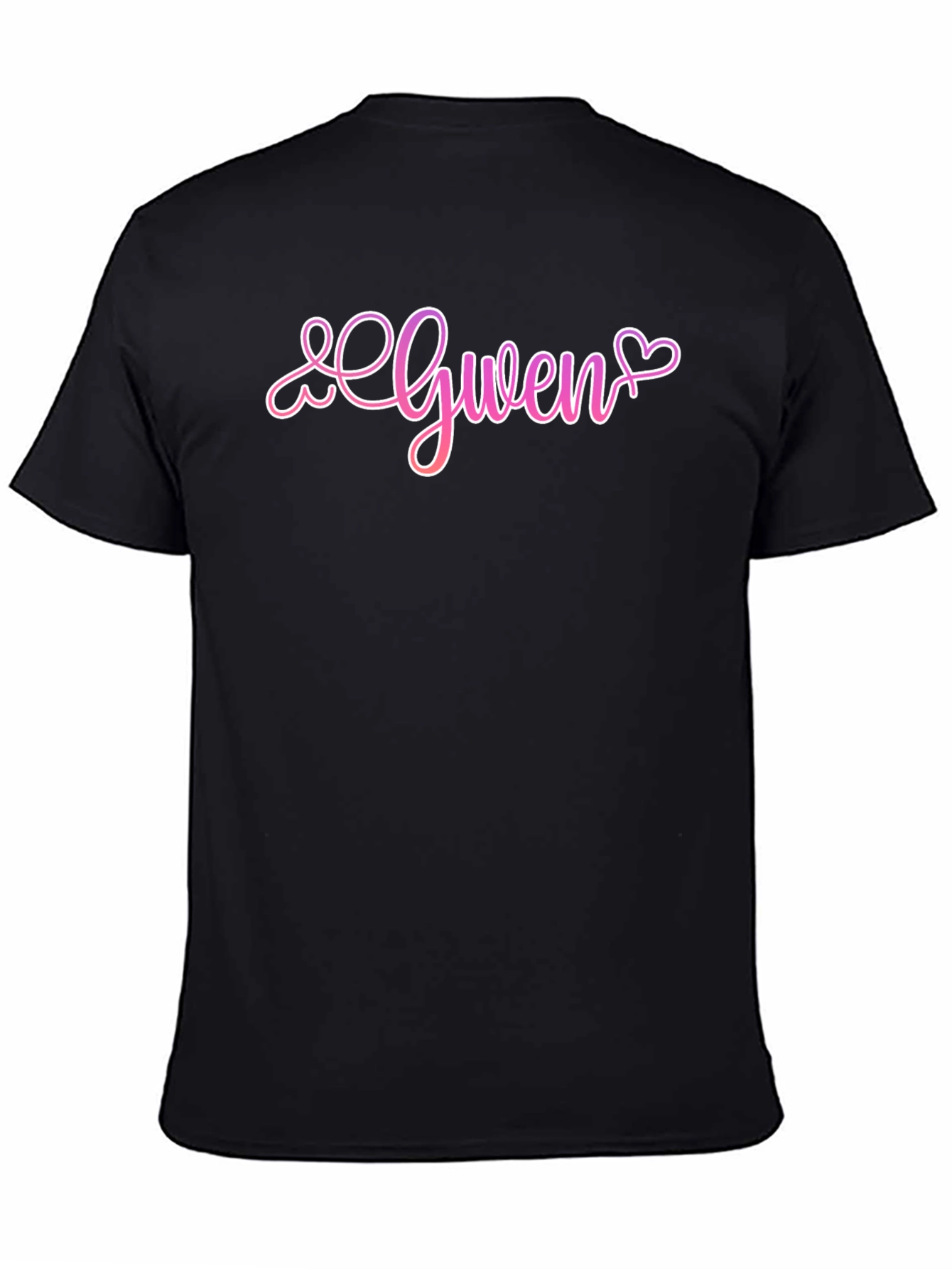 Gwen Heart Script Black T-Shirt