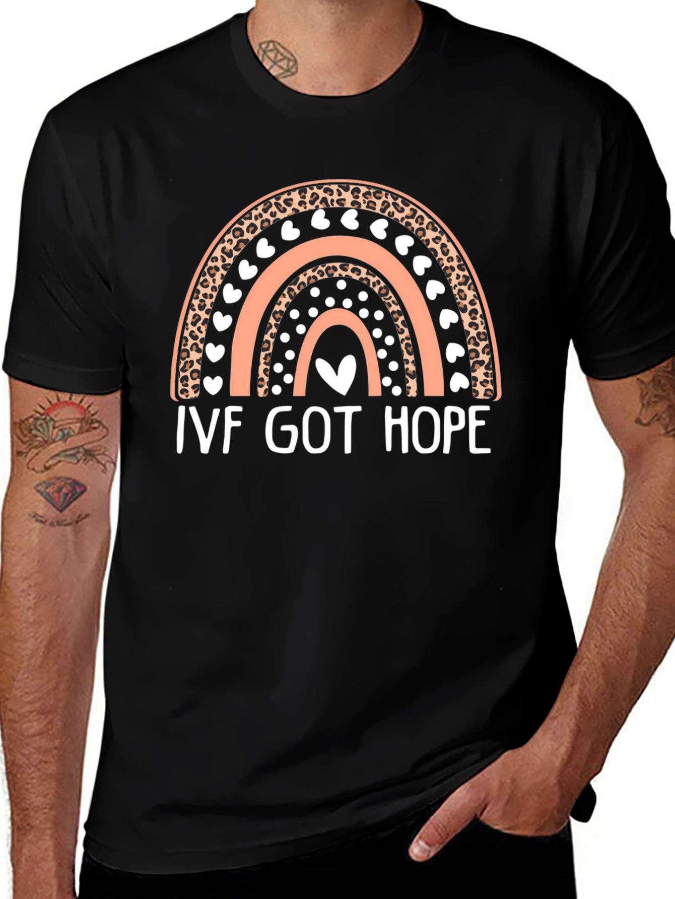 IVF Got Hope Rainbow Graphic T-Shirt