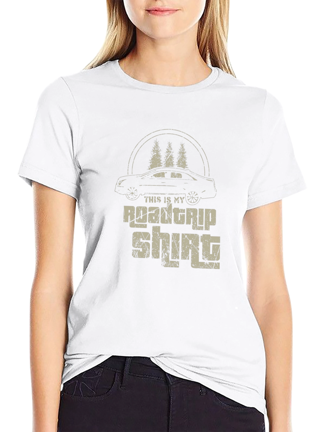 Road Trip Shirt - Car and Trees Graphic Tee