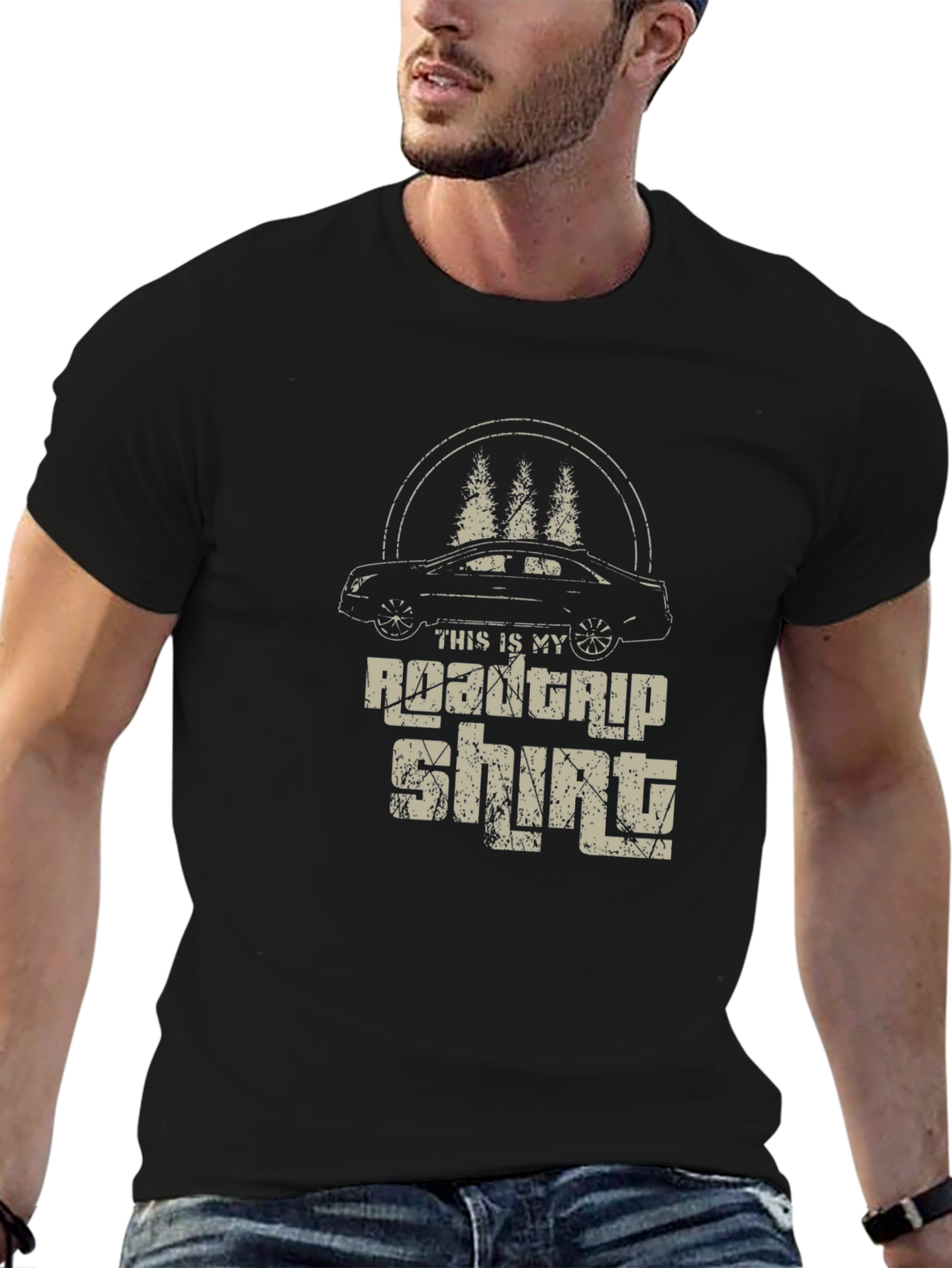 Road Trip Shirt - Car and Trees Graphic Tee