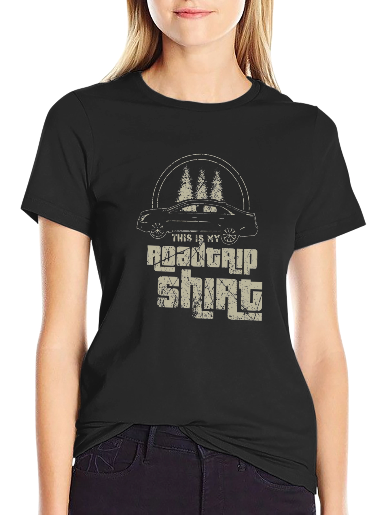 Road Trip Shirt - Car and Trees Graphic Tee
