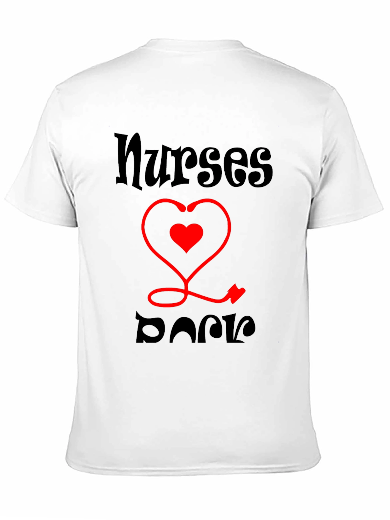Nurses Rock T-Shirt - Stethoscope Heart Tee