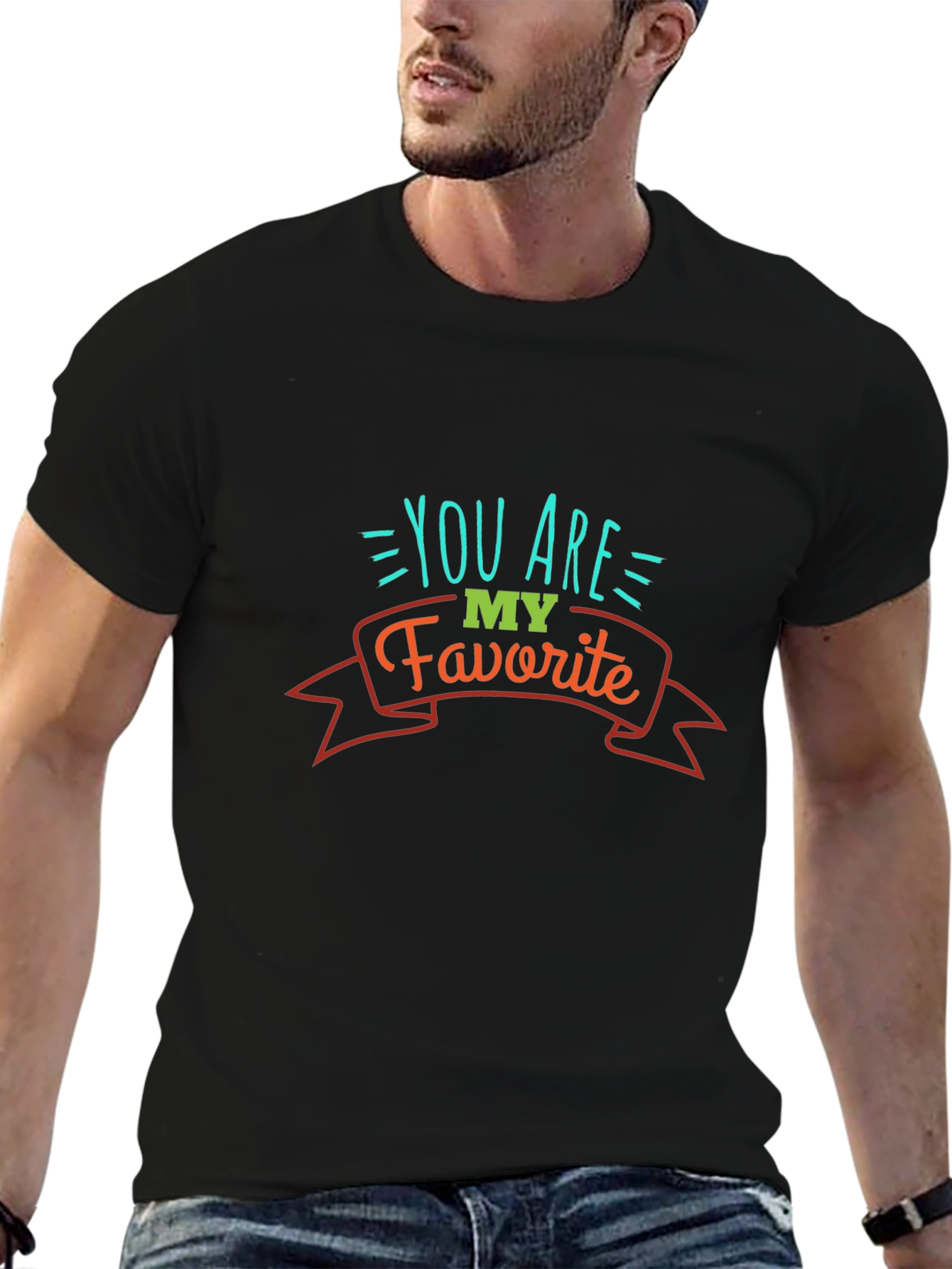 You are my favorite Mens Black T-Shirt