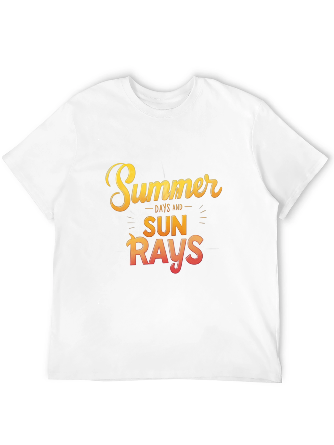 Summer Days Sun Rays Black T-Shirt