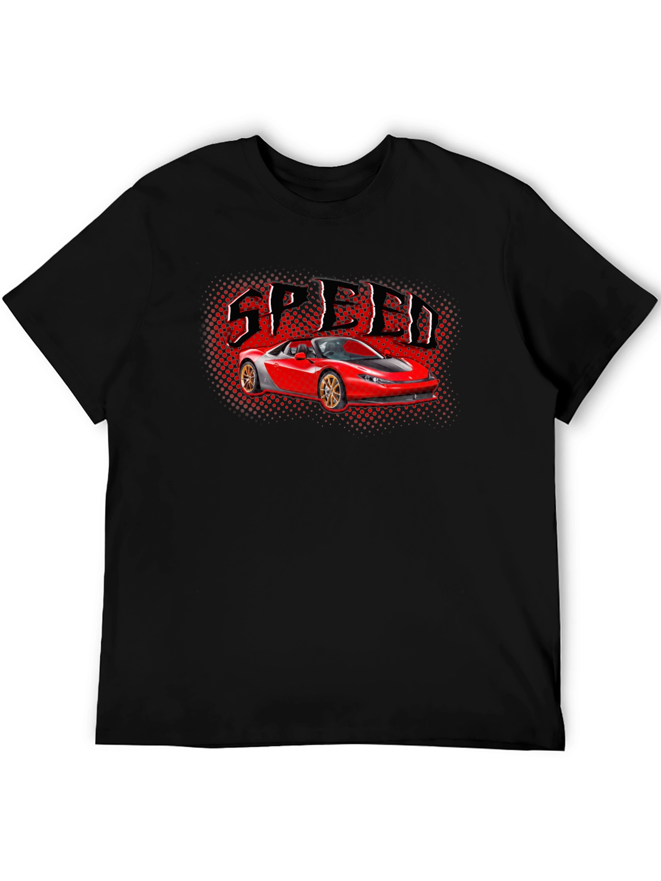 Speed Car Graphic T-Shirt - Black