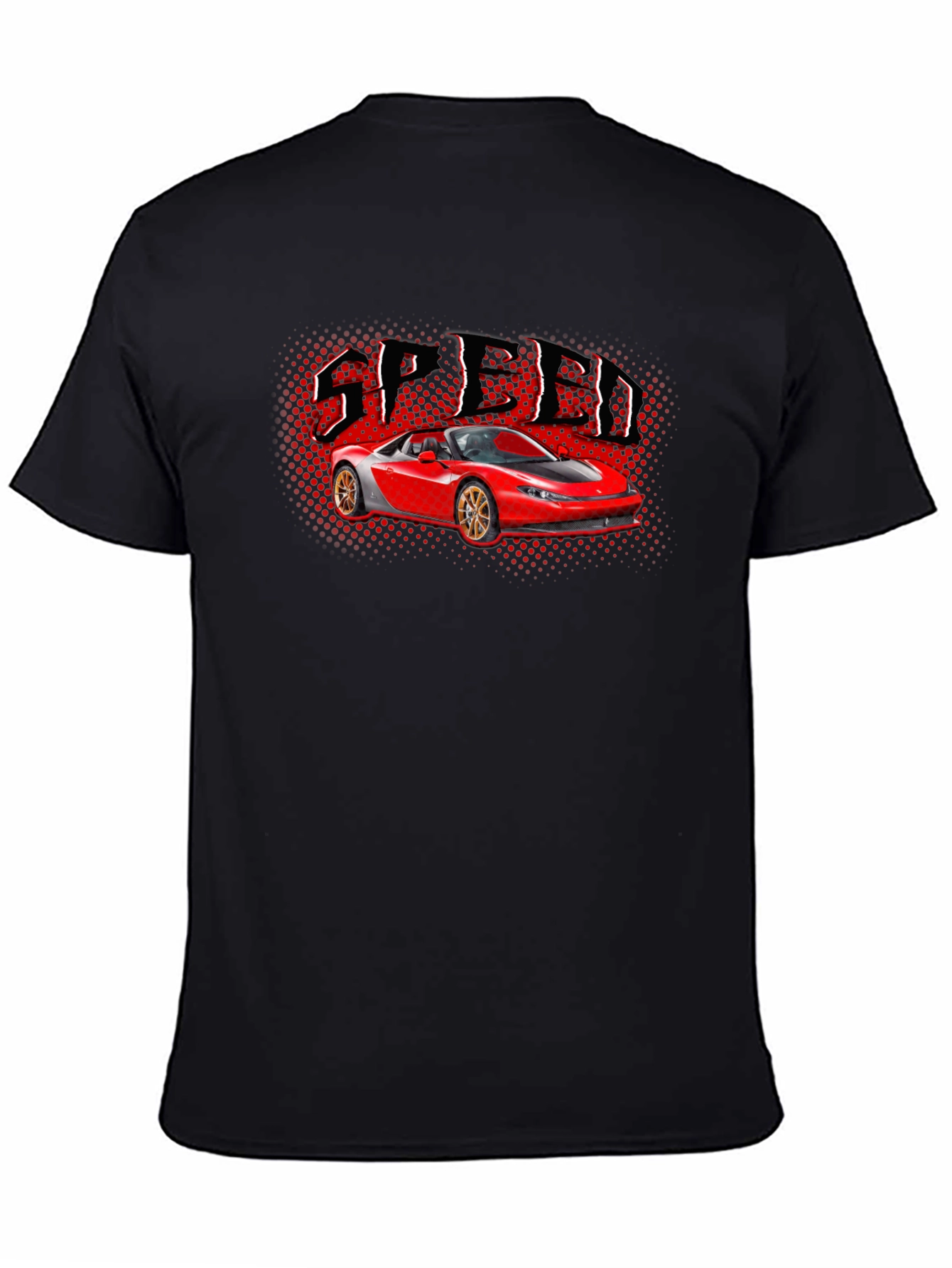 Speed Car Graphic T-Shirt - Black