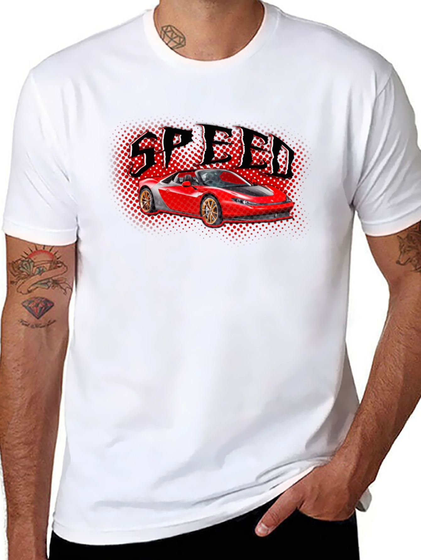 Speed Car Graphic T-Shirt - Black