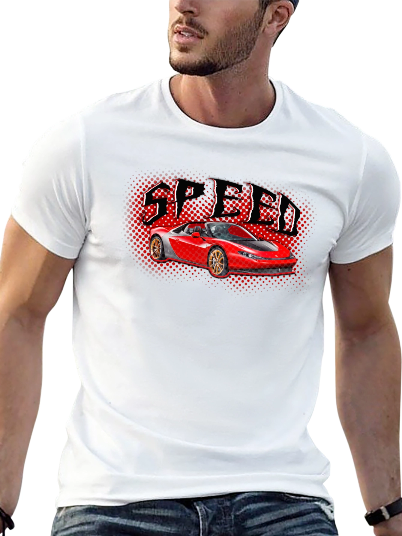 Speed Car Graphic T-Shirt - Black