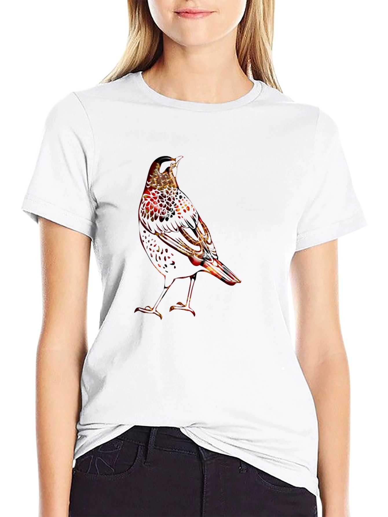 Bird Graphic Black T-Shirt