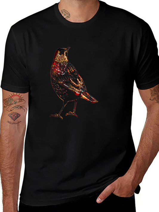 Bird Graphic Black T-Shirt