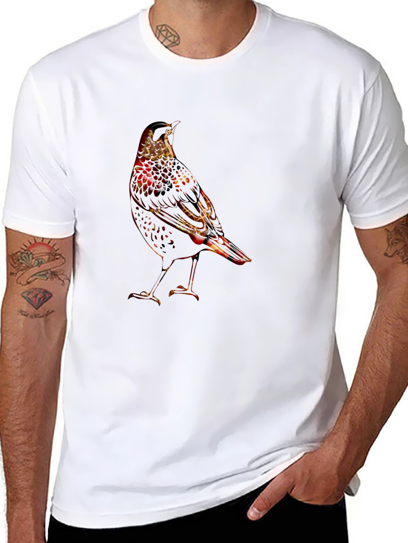 Bird Graphic Black T-Shirt
