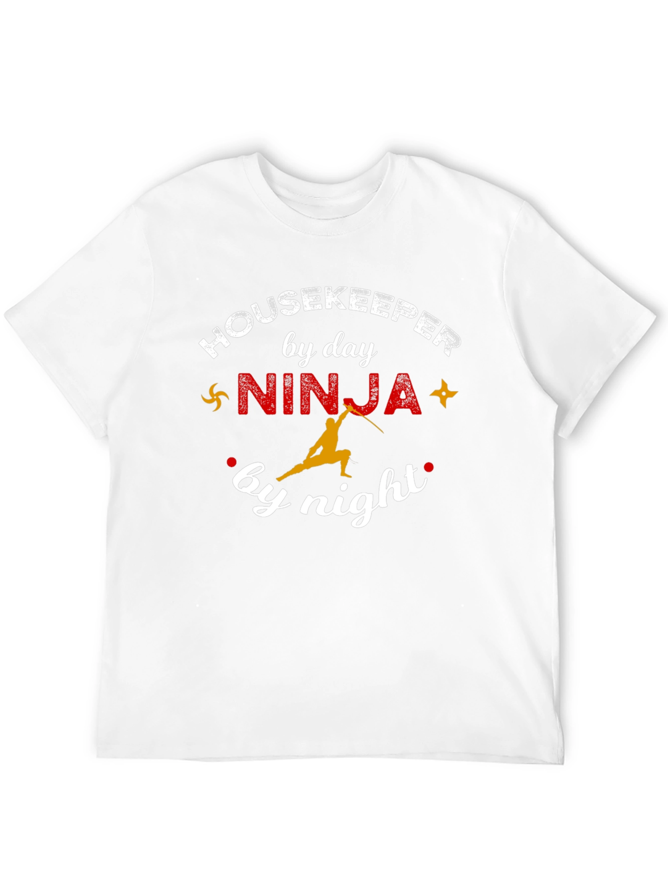 Housekeeper by Day Ninja by Night Black T-Shirt