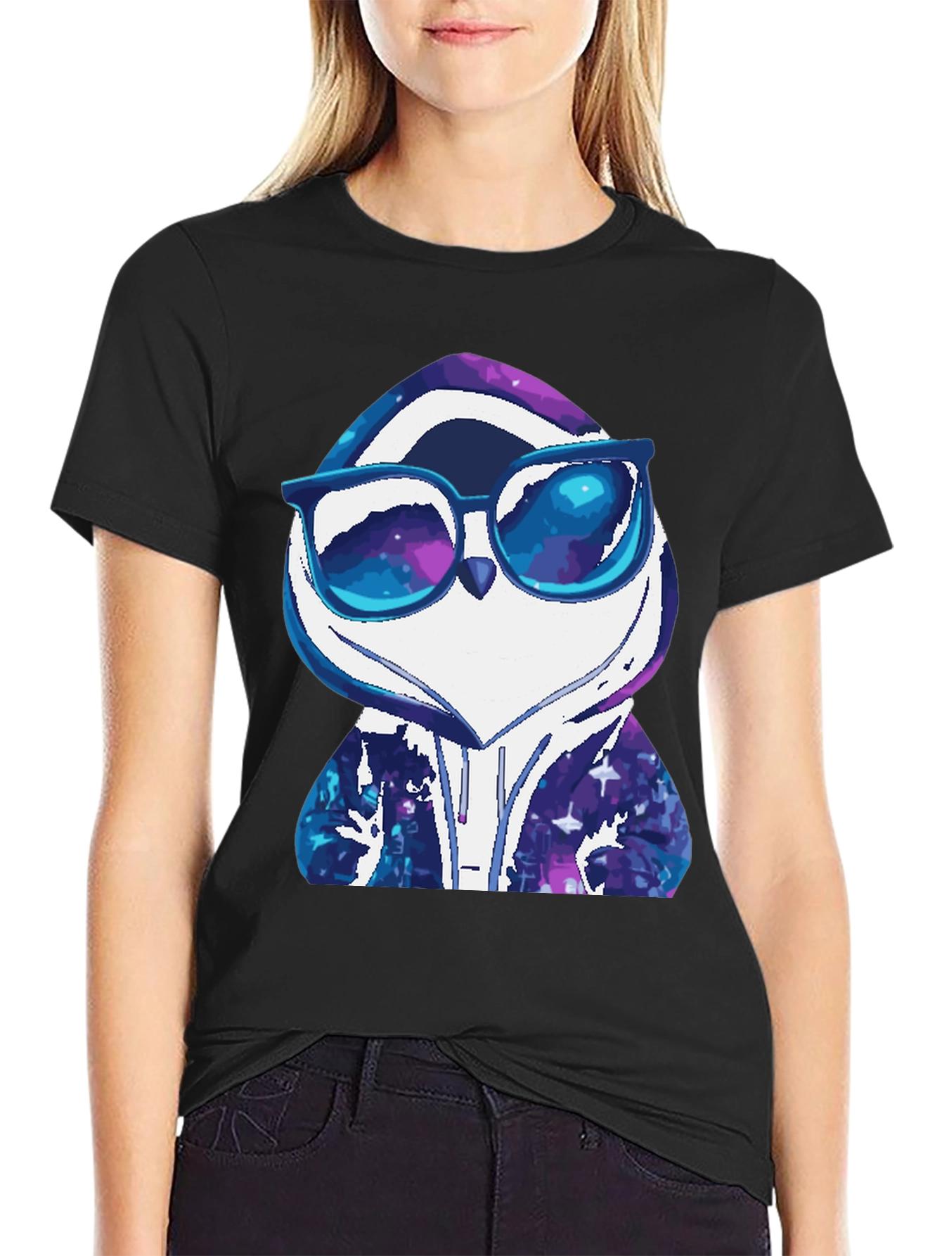 Cool Penguin Galaxy Hoodie T-Shirt