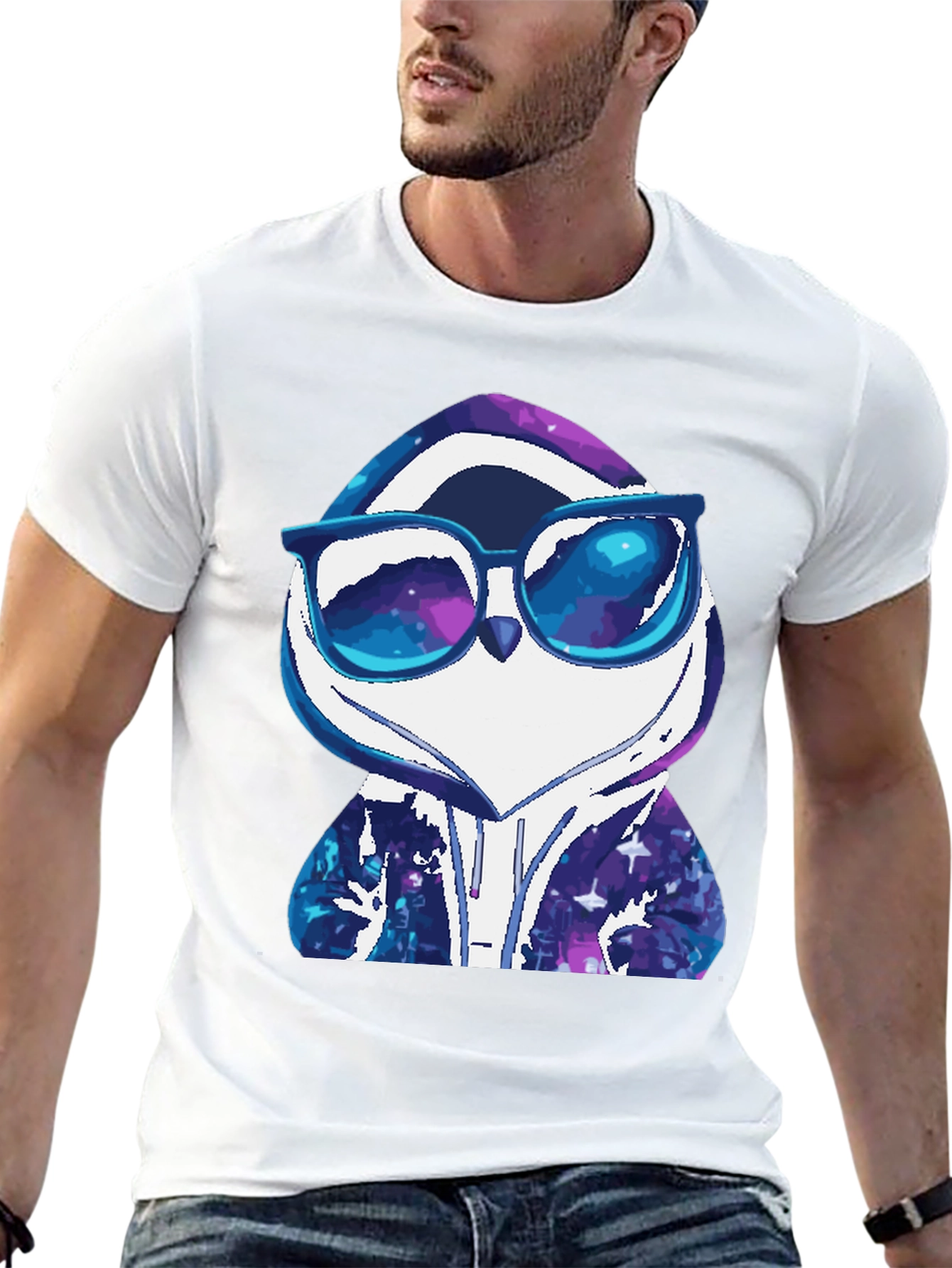 Cool Penguin Galaxy Hoodie T-Shirt