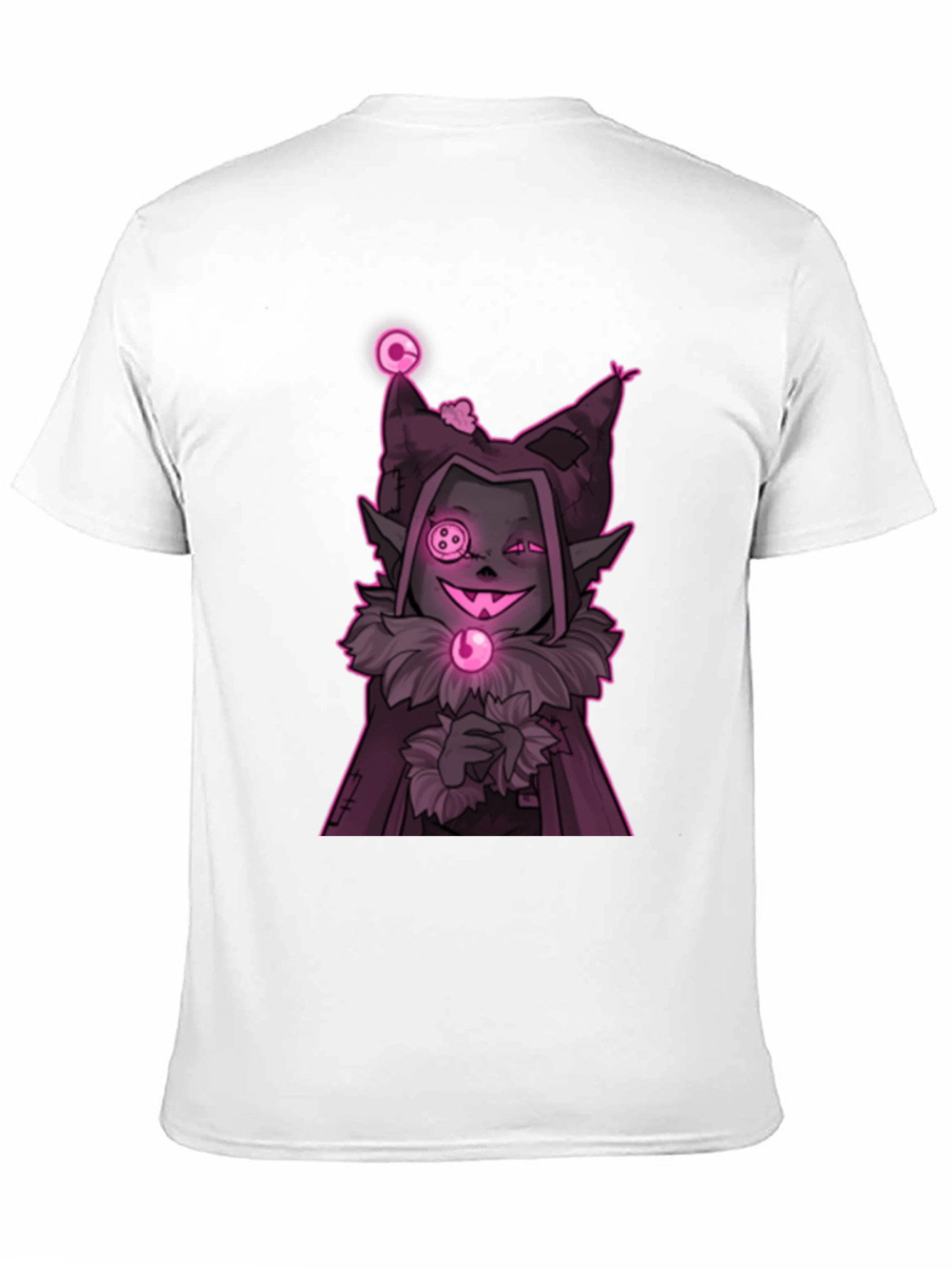 Jevil-Inspired Graphic Tee - Black Cotton Blend