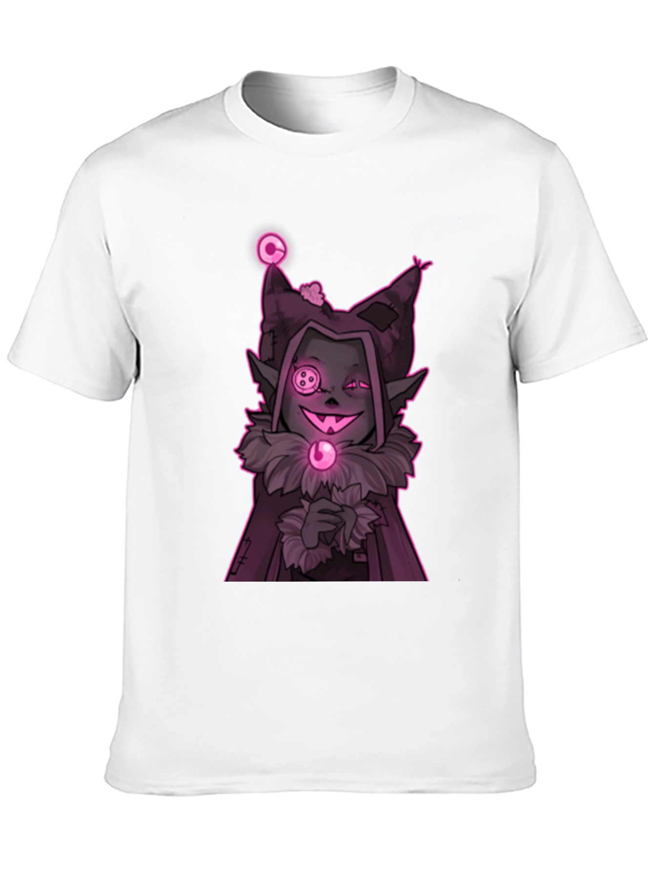 Jevil-Inspired Graphic Tee - Black Cotton Blend