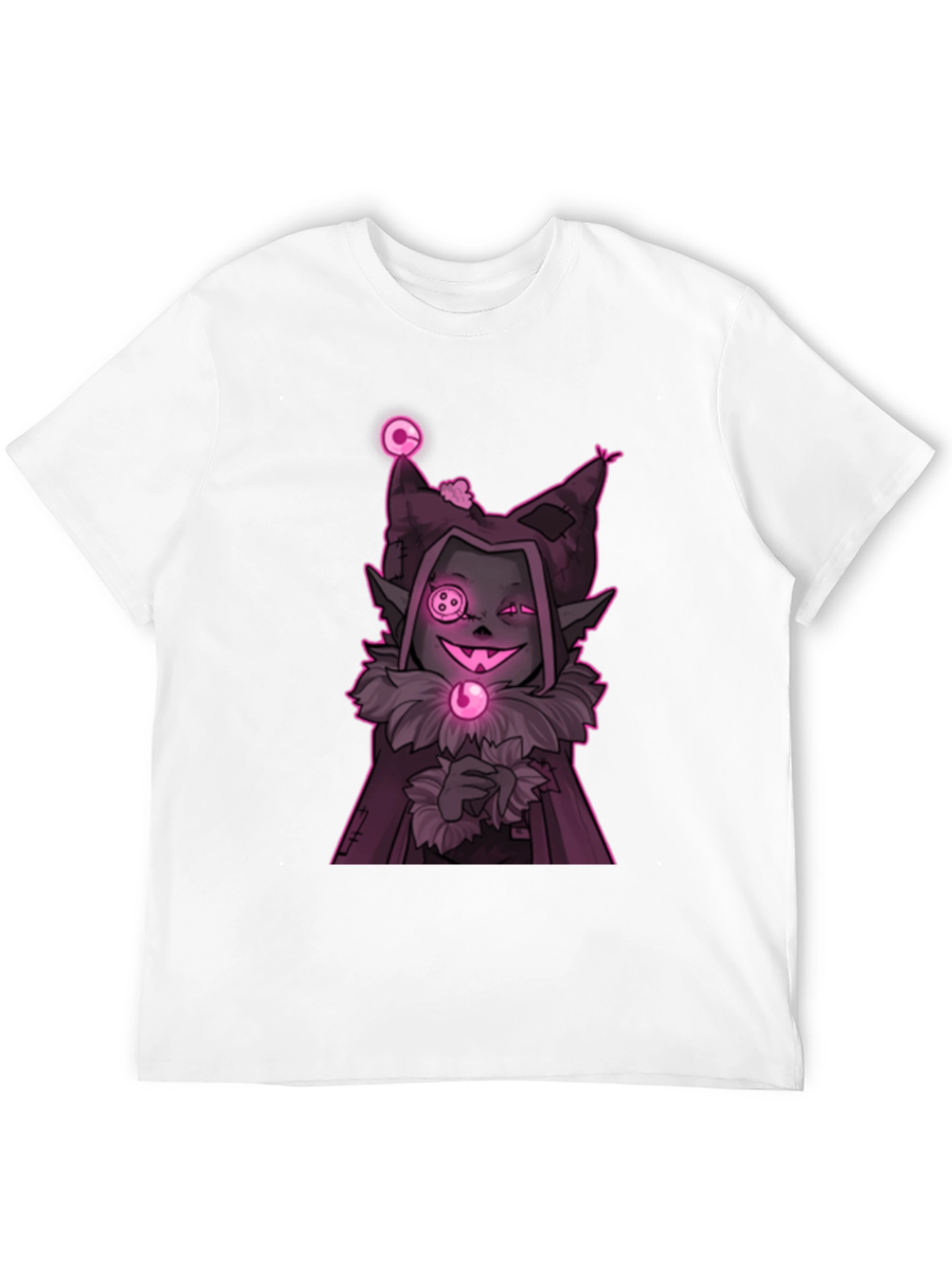 Jevil-Inspired Graphic Tee - Black Cotton Blend