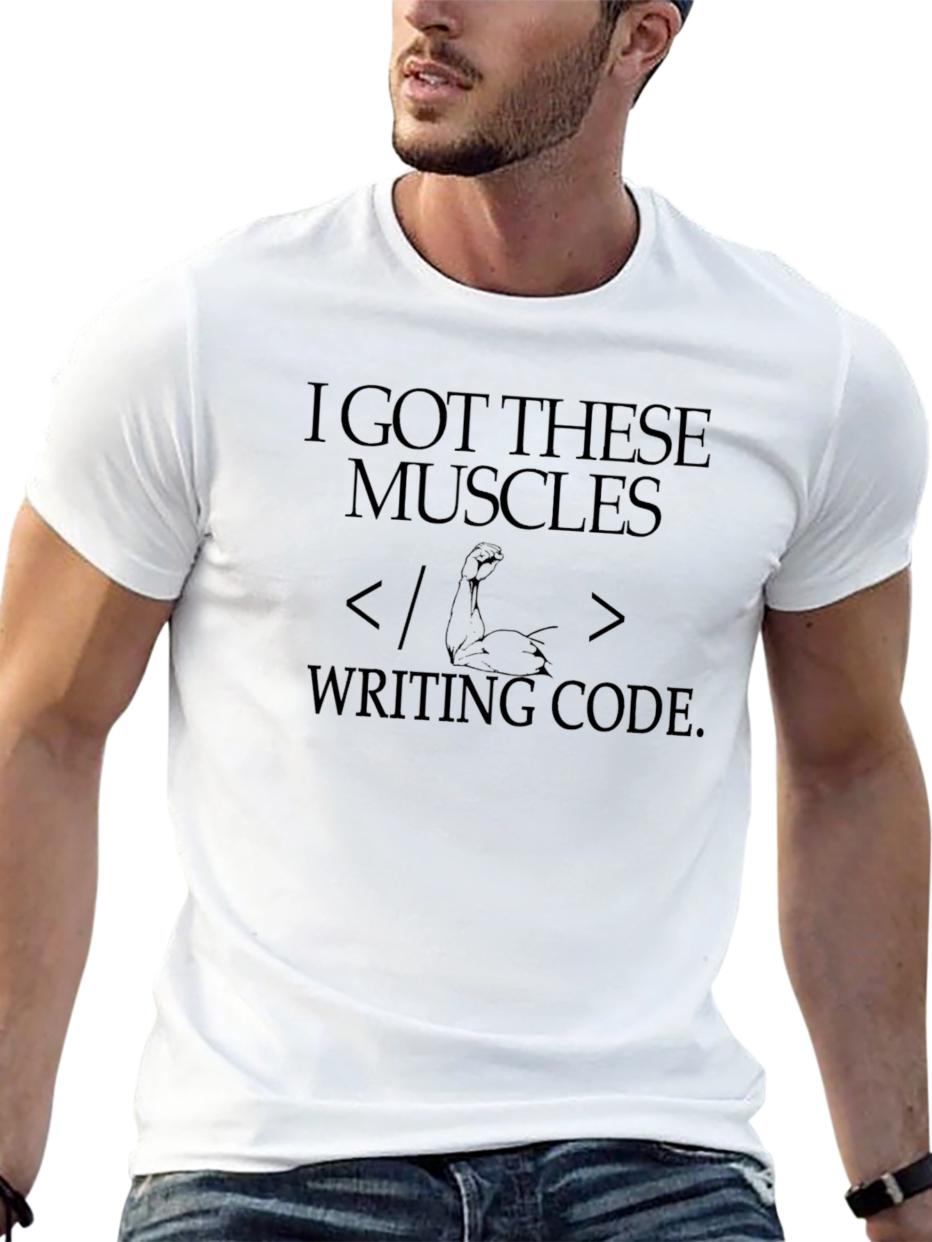 Coding Muscles T-Shirt - Programmer Humor Tee