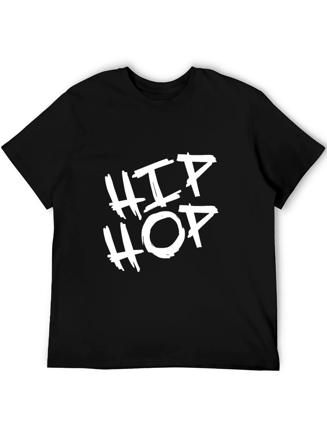 Hip Hop Graphic Tee - Stylish Black T-Shirt