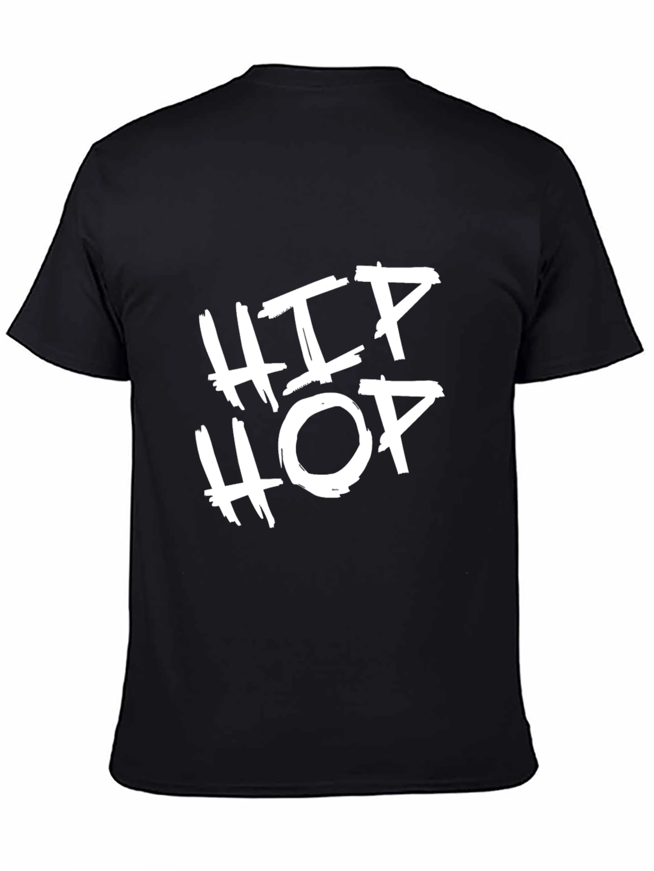 Hip Hop Graphic Tee - Stylish Black T-Shirt