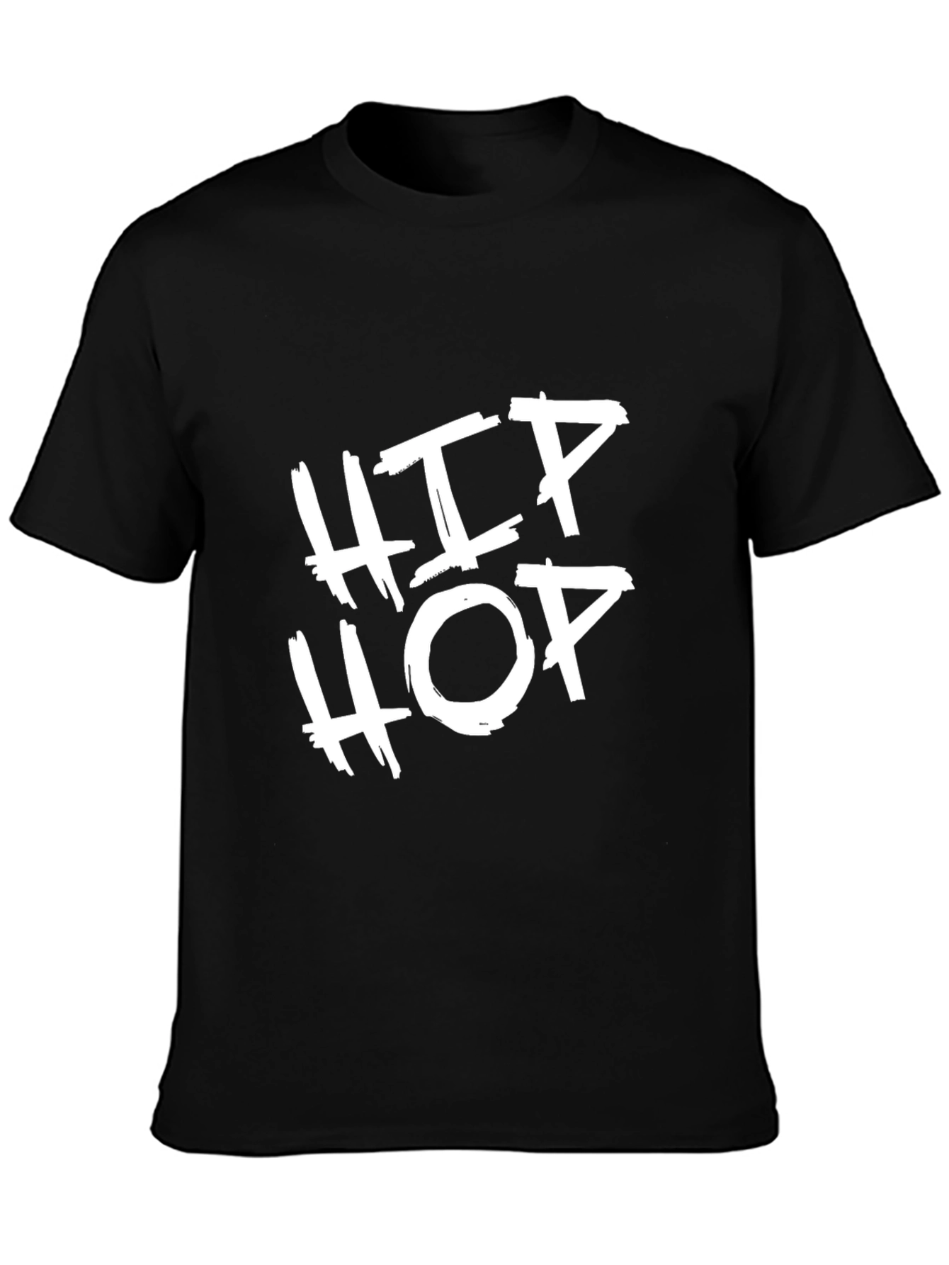 Hip Hop Graphic Tee - Stylish Black T-Shirt