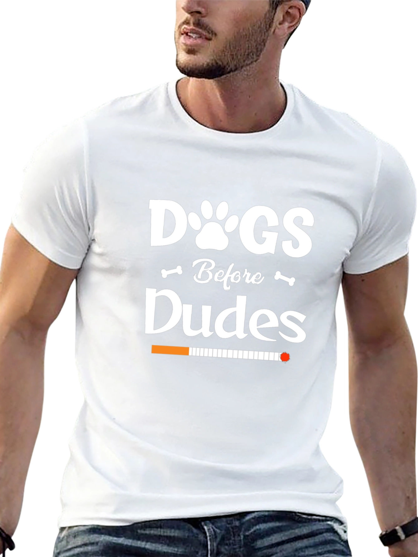 Dogs Before Dudes Black Graphic T-Shirt