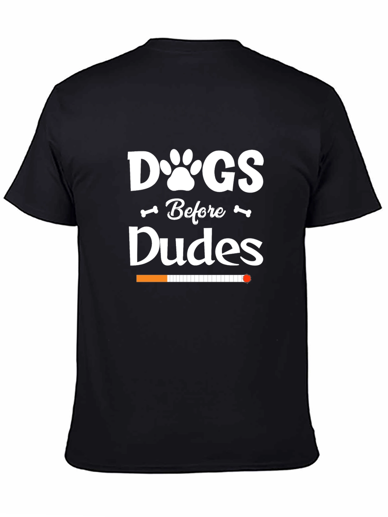 Dogs Before Dudes Black Graphic T-Shirt