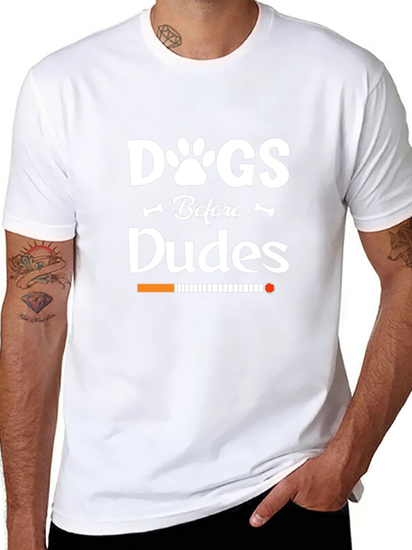 Dogs Before Dudes Black Graphic T-Shirt