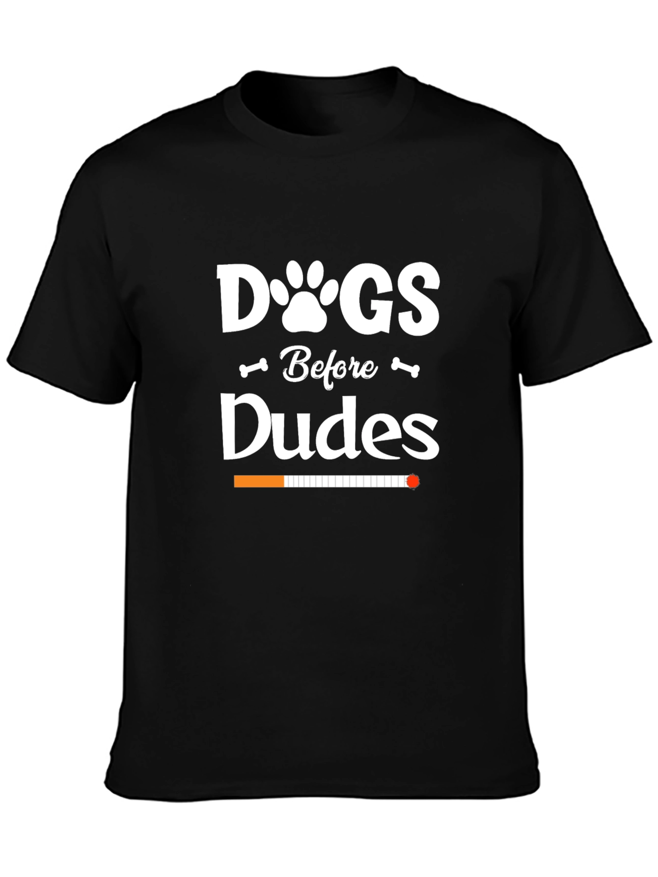 Dogs Before Dudes Black Graphic T-Shirt