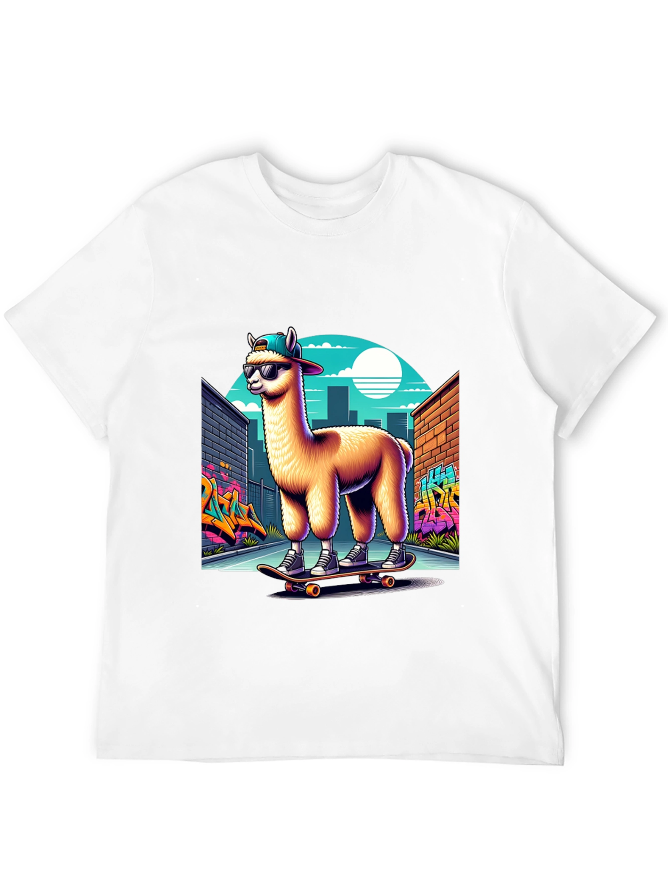 Skateboarding Llama T-Shirt
