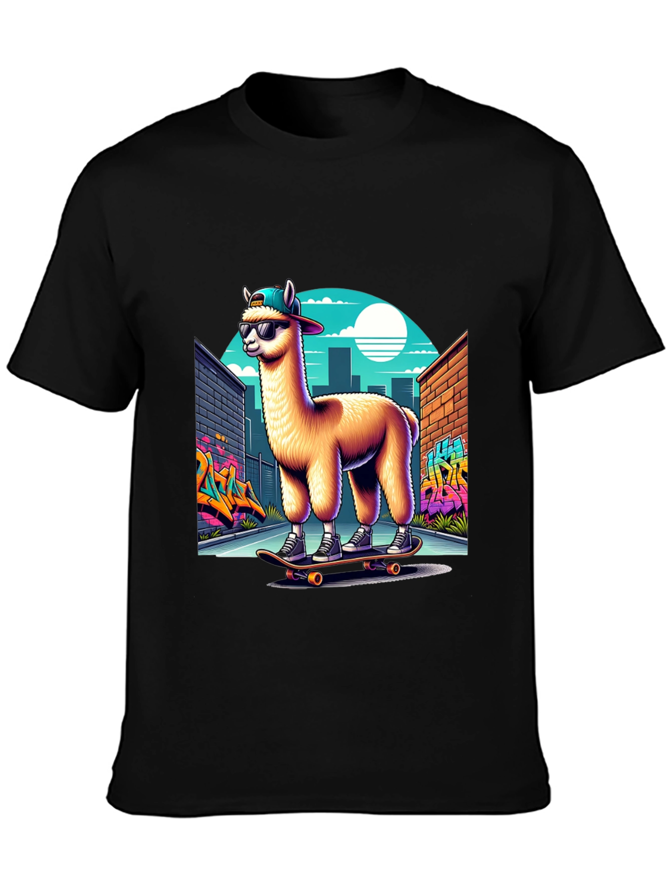 Skateboarding Llama T-Shirt