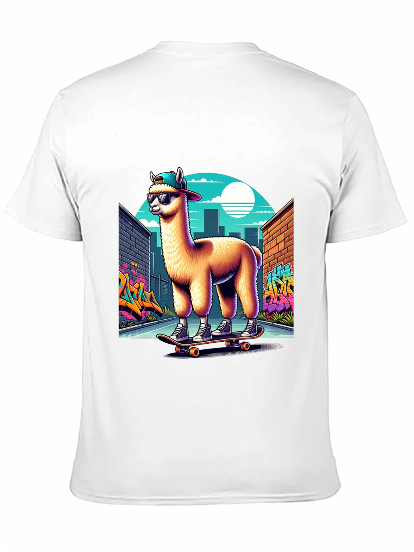 Skateboarding Llama T-Shirt