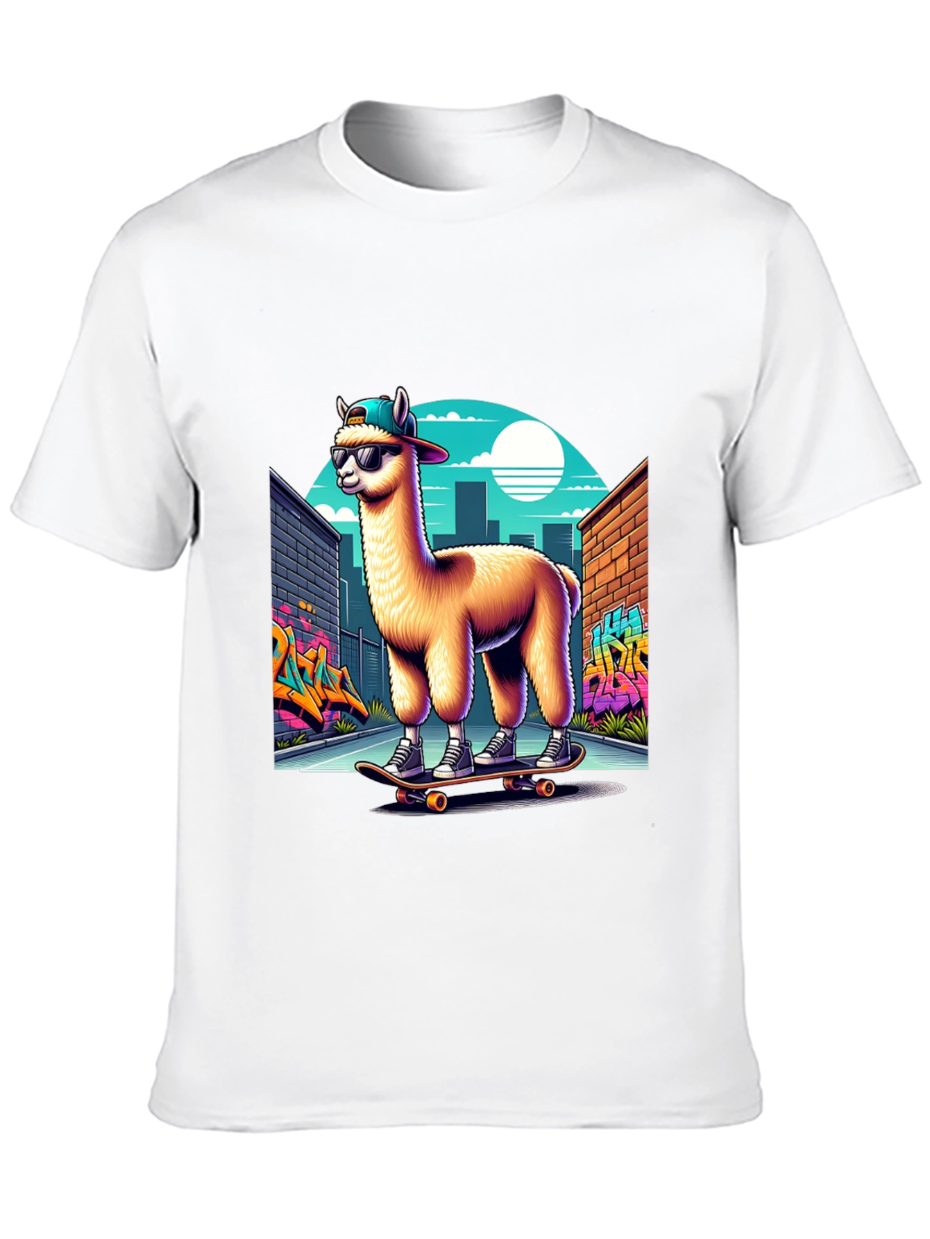 Skateboarding Llama T-Shirt