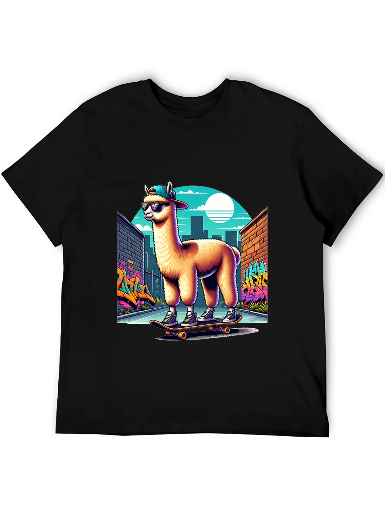 Skateboarding Llama T-Shirt