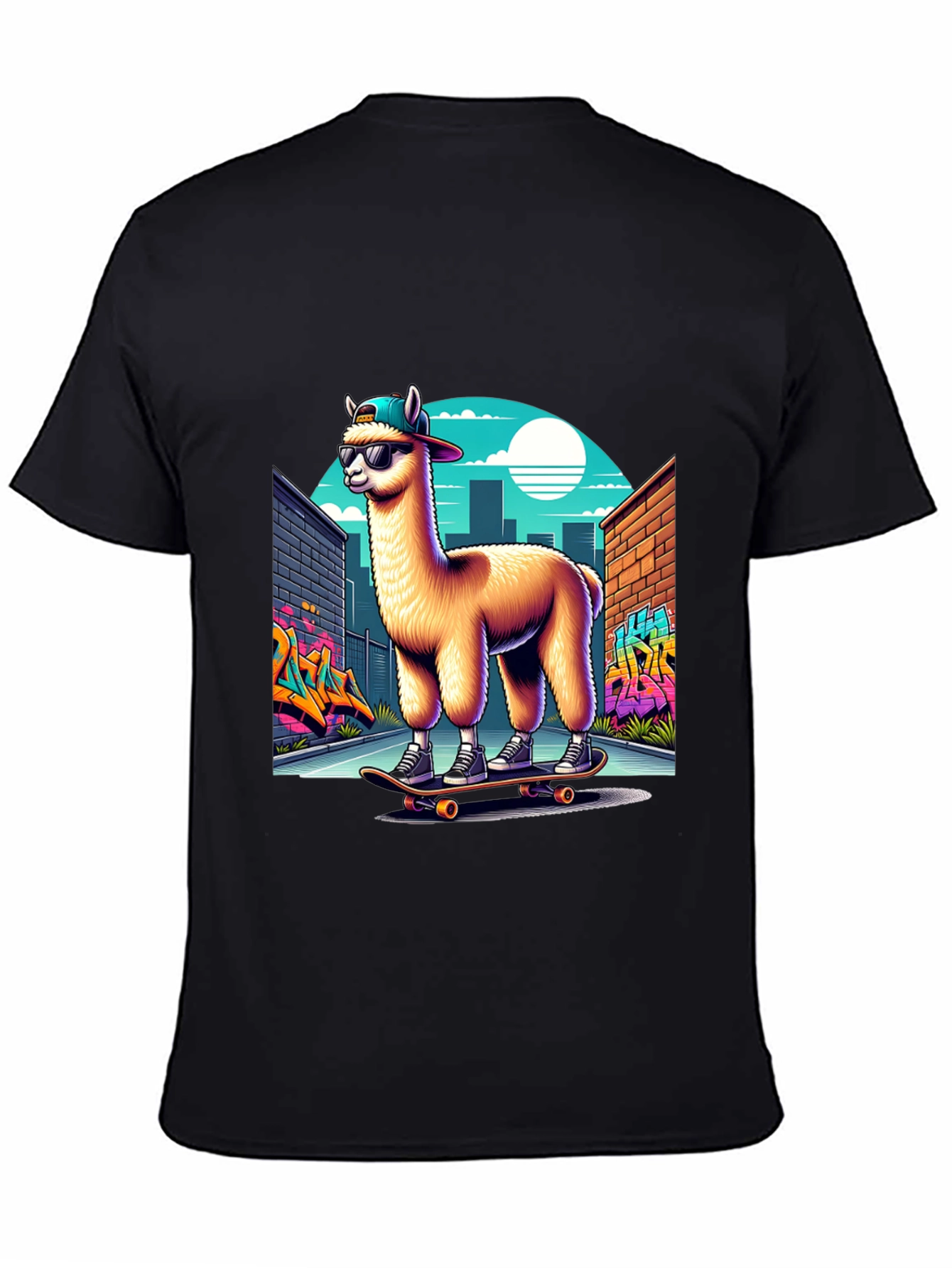 Skateboarding Llama T-Shirt
