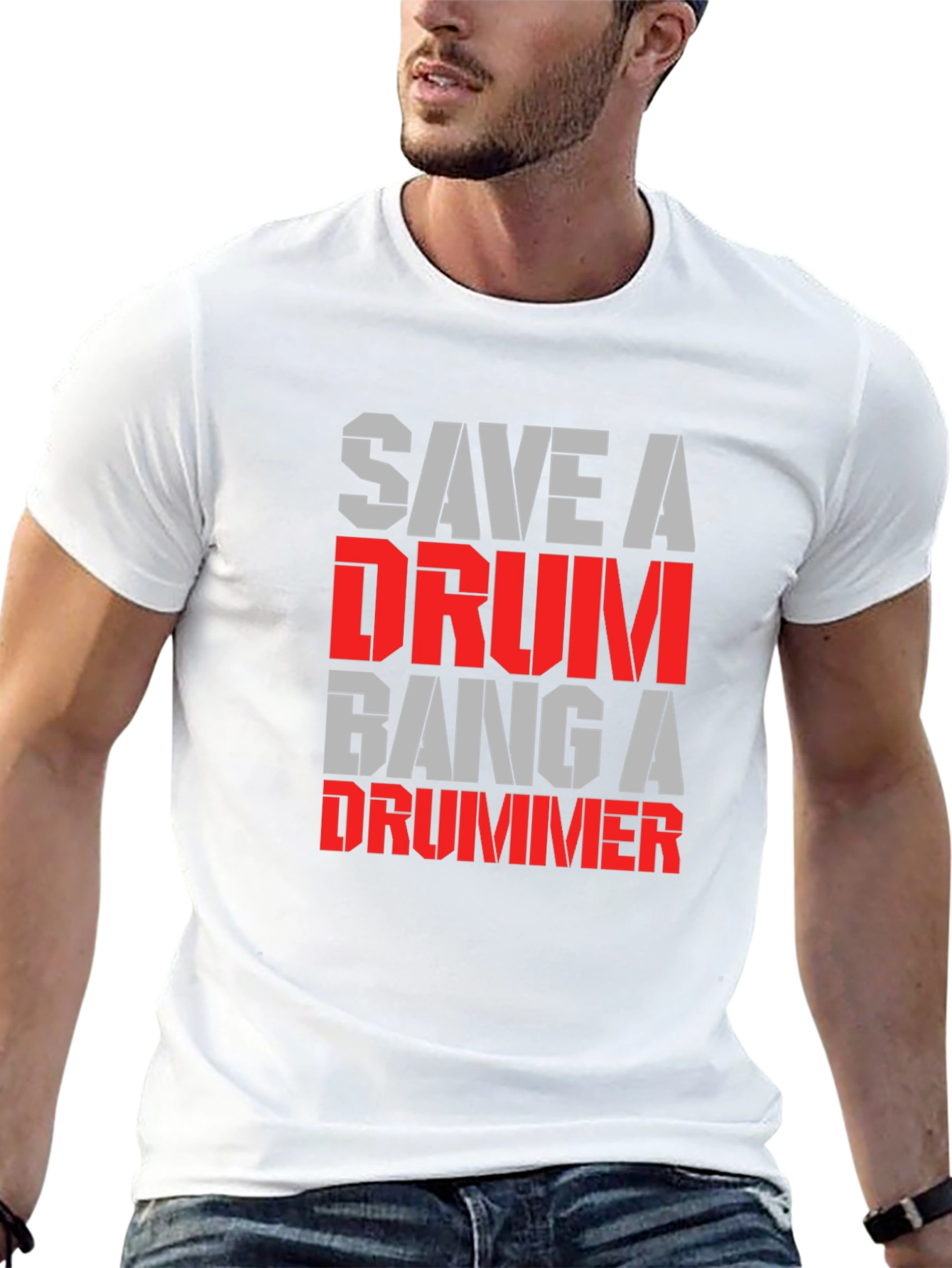 Save A Drum Bang A Drummer T-Shirt