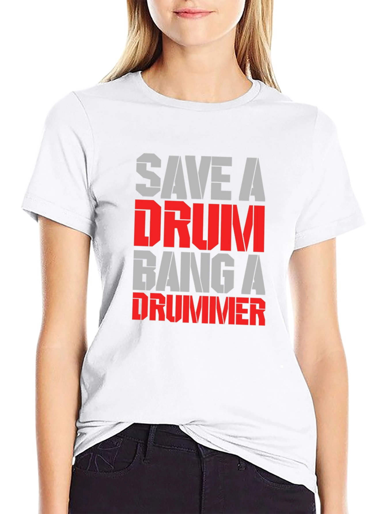 Save A Drum Bang A Drummer T-Shirt