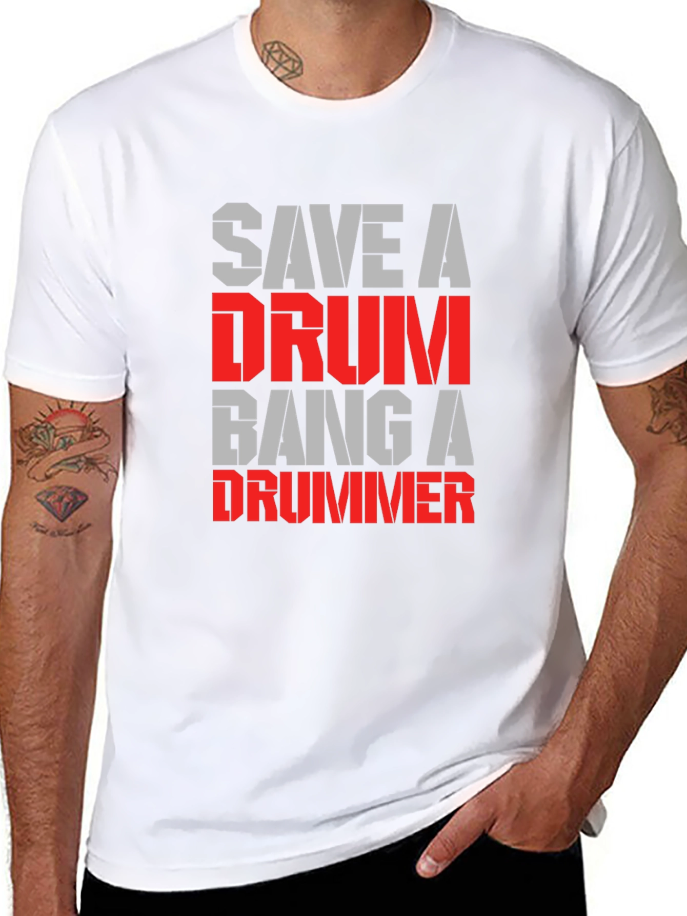 Save A Drum Bang A Drummer T-Shirt