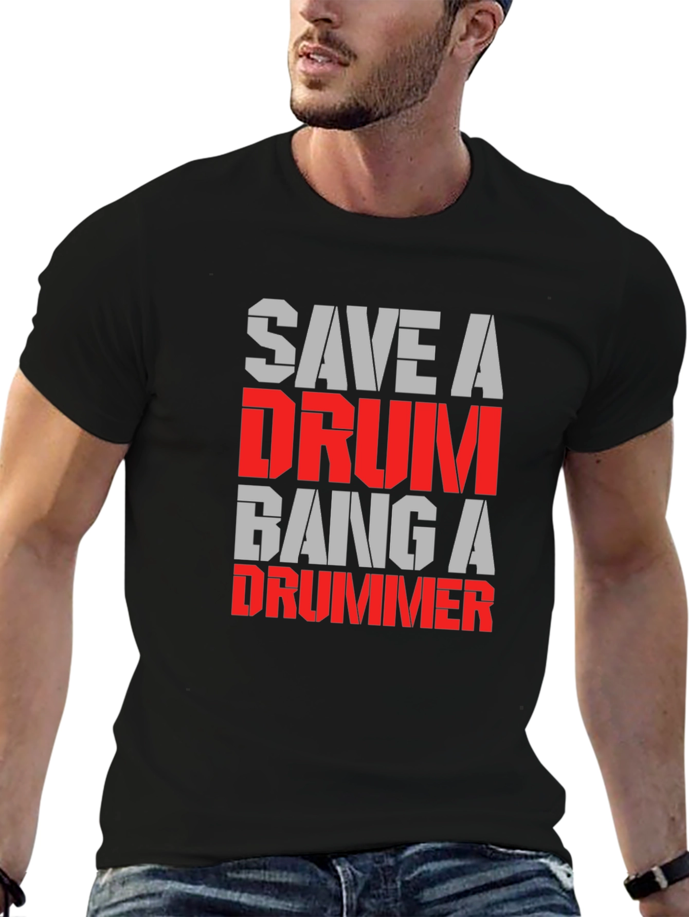 Save A Drum Bang A Drummer T-Shirt