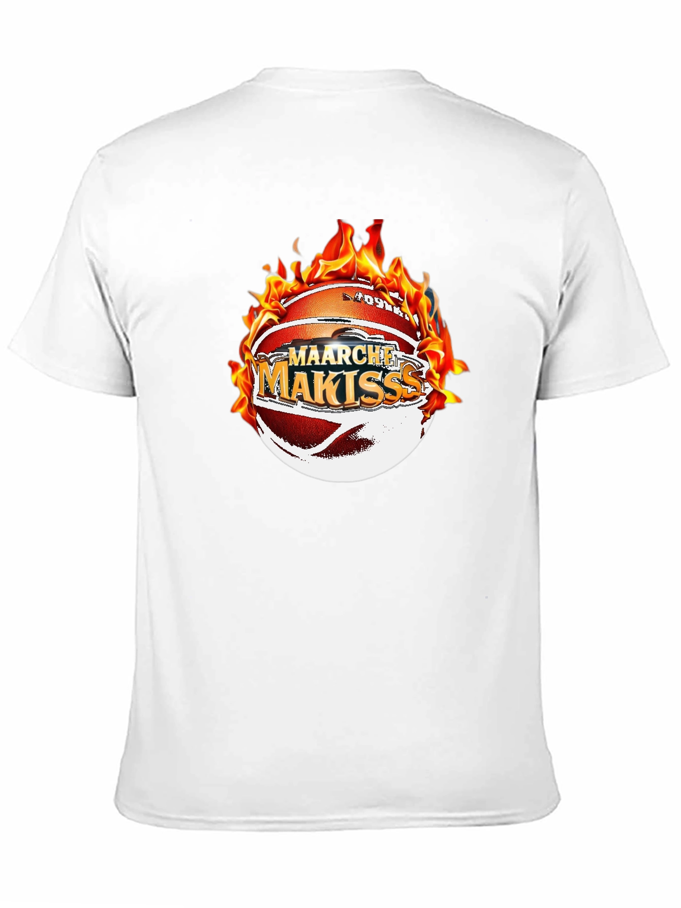 Fiery Basketball Graphic Tee - Maarche Makisss