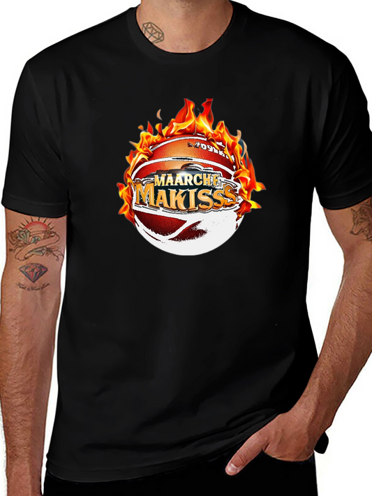 Fiery Basketball Graphic Tee - Maarche Makisss