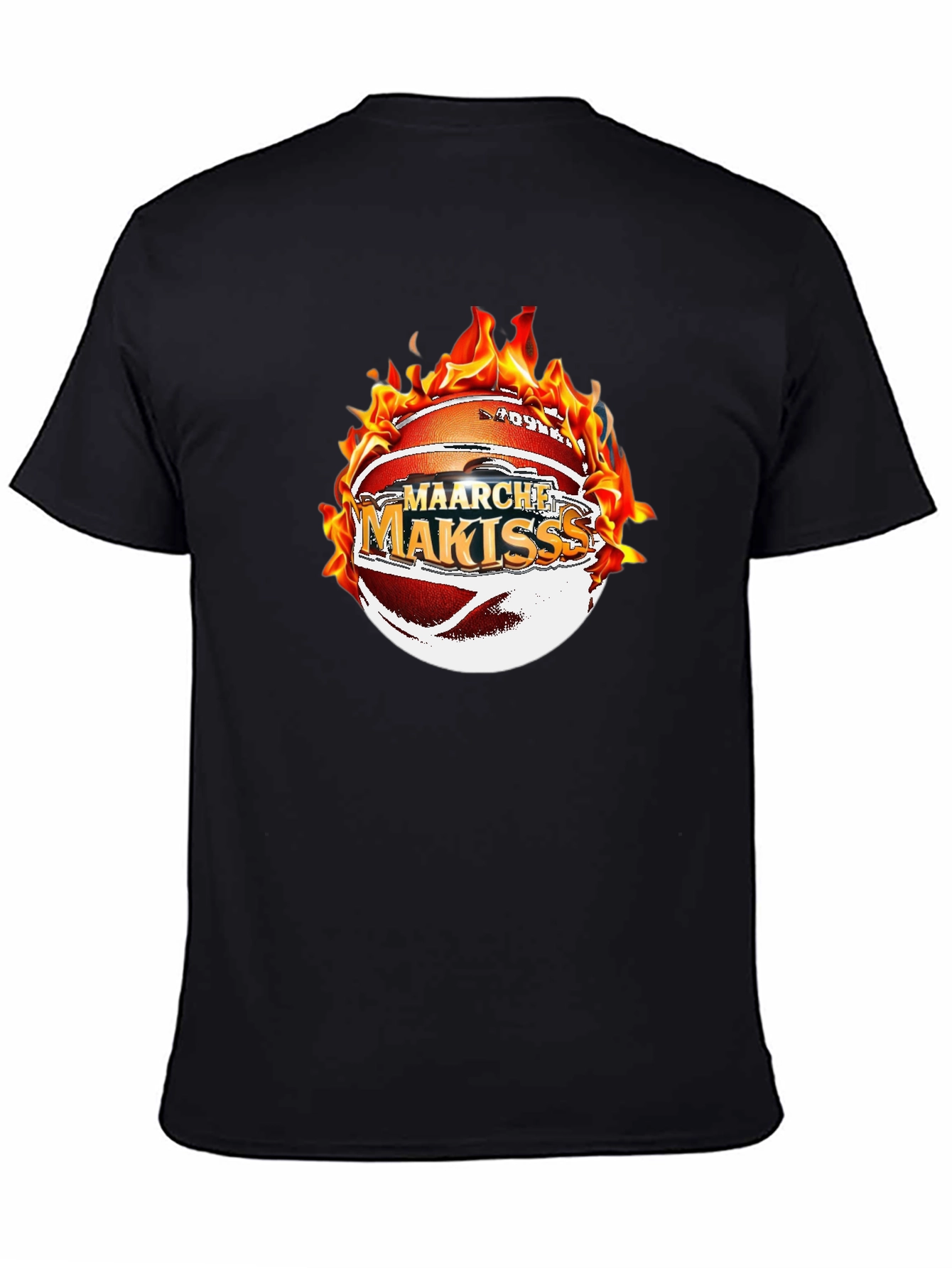Fiery Basketball Graphic Tee - Maarche Makisss