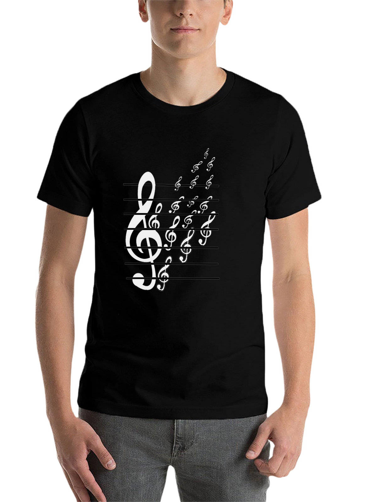 Musical Note Treble Clef Graphic T-Shirt