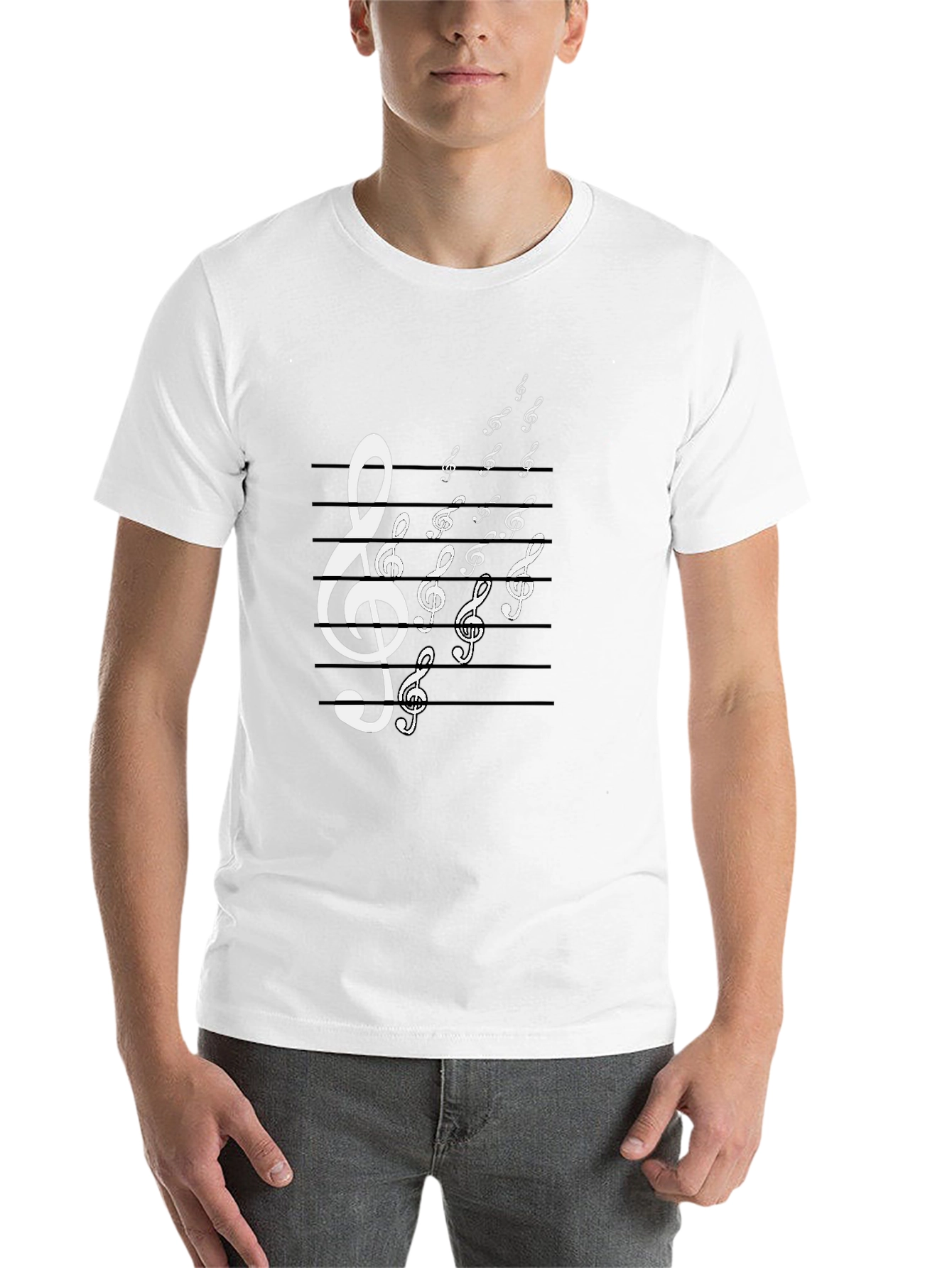 Musical Note Treble Clef Graphic T-Shirt